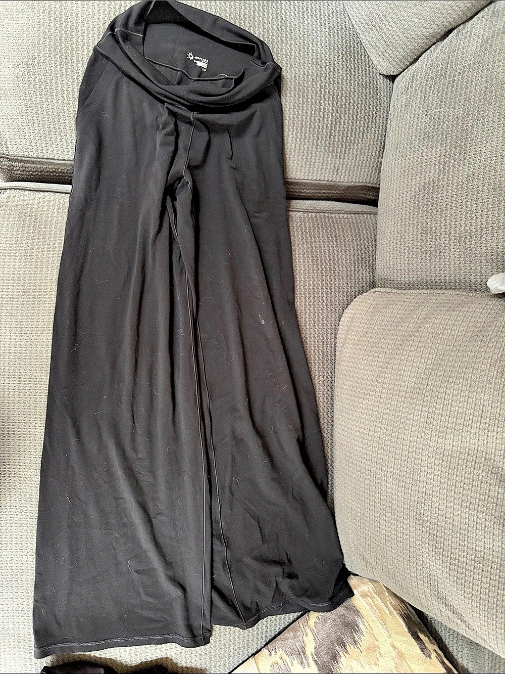 OFFLINE by Aerie Real Me Foldover Super Wide Leg Pant Black